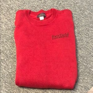 Fairfield University Red Crew neck cotton sweater